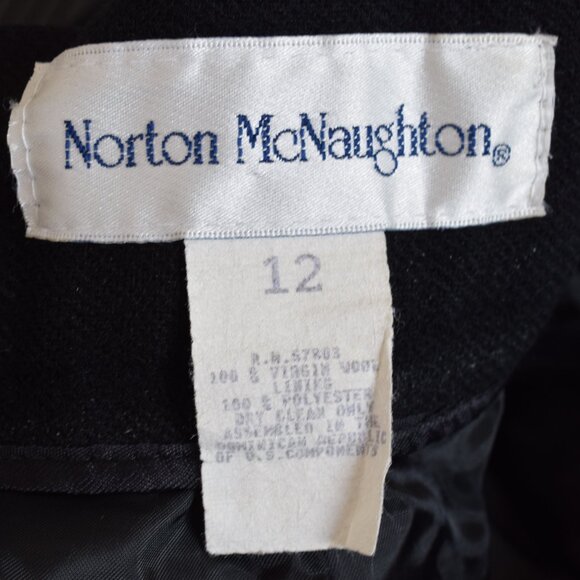 Vintage 90s Black Wool PLeated Trousers size 12 | 32 waist - Picture 8 of 8